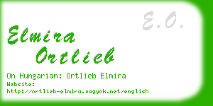 elmira ortlieb business card